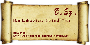 Bartakovics Szimóna névjegykártya